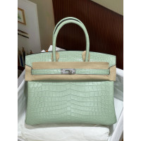 플래티넘 30cm 민트그린 핸드백