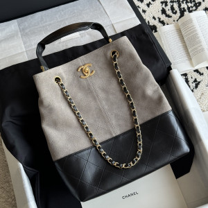 25A 고급 수제 스웨이드 쇼핑백